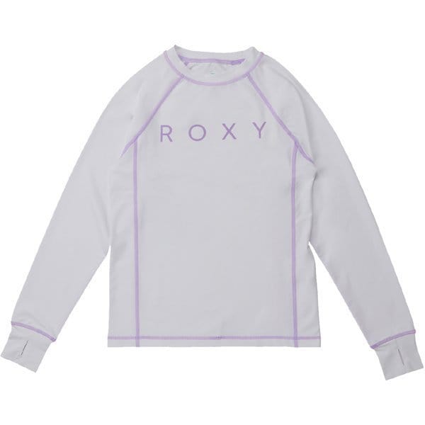 ロキシー ROXYMINI RASHIE L/S TLY241111 WHT 110サイズ [マリンスポーツ ラッシュガード キッズ]Ω