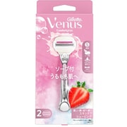 Gillette ヴィーナス コンフォートグライド うるもち肌へ イチゴ畑の香り ソープ付 女性用 カミソリ 本体+替刃2個付
