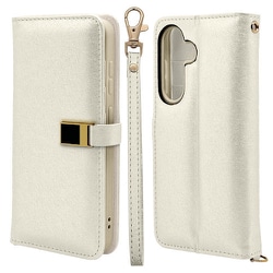 Galaxy S24用 手帳型 viviana ミラー付き レディース ハンドストラップ付き マグネット式 ホワイト 7829GS24BVIWH