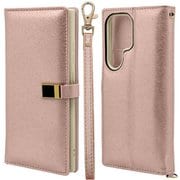 Galaxy S24 Ultra用 手帳型 viviana ミラー付き レディース ハンドストラップ付き マグネット式 ピンク 7851GS24UBVILPK