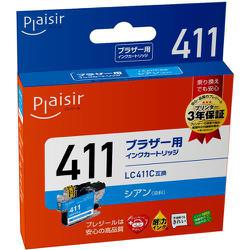 互換インクカートリッジ ブラザー LC411C シアン（染料） PLE-BR411C