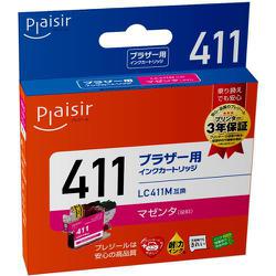互換インクカートリッジ ブラザー LC411M マゼンタ（染料） PLE-BR411M