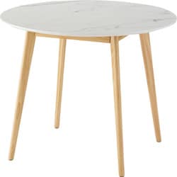 ラウンドテーブル 【組み立てあり】 幅900×奥行900×高さ720mm ホワイト TAP-201WH