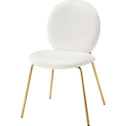 チェア 【組み立てあり】 幅490×奥行530×高さ760mm アイボリー MYS-202IV