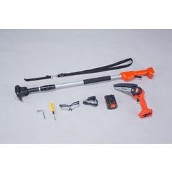 NEW充電式コードレス2WAY高枝チェーンソー 8点セット+予備バッテリー FL04287