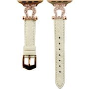 w00409wa [Apple Watch 41/40/38mm用 バンド ストーン付 WH]