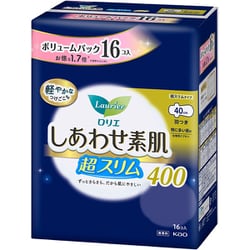 ロリエ しあわせ素肌ボリュームパック 超スリム特に多い夜用羽つき 40cm 16個 [生理用ナプキン]