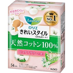 ロリエ きれいスタイル 天然コットン100％ ピュアフラワーの香り 54個入 [パンティライナー]