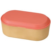 earth color 抗菌オーバル一段弁当 レッド