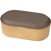 earth color 抗菌オーバル一段弁当 ダークブラウン