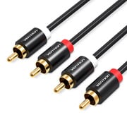 2RCA オーディオケーブル ブラック 2m VA-6364