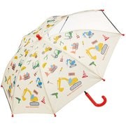 子供用傘 45cm 手開き式 8本骨 透明窓付き はたらくクルマ UB45