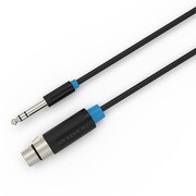 6.5mmステレオプラグ → XLRメス オーディオケーブル ブラック 10m BB-5756