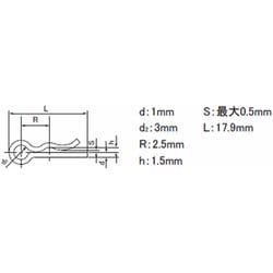 スナップピン 5mm用 スチール 30本入 SCP-R05