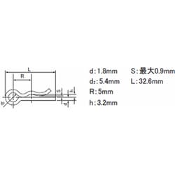 スナップピン 10mm用 スチール 20本入 SCP-R10