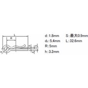 スナップピン 10mm用 スチール 20本入 SCP-R10