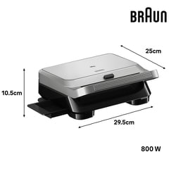 【新品未使用】BRAUN スナックメーカー　グリル ホットサンド ワッフル ブラウン、 ホットサンド/ワッフル/グリルのプレート3枚付き