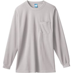 50122-22-3L [50122 長袖Tシャツ（胸ポケット付き） シルバーグレー 3L]