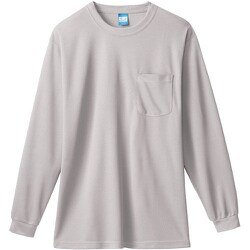 50122-22-L [50122 長袖Tシャツ（胸ポケット付き） シルバーグレー L]