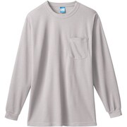 50122-22-L [50122 長袖Tシャツ（胸ポケット付き） シルバーグレー L]