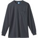 50122-23-L [50122 長袖Tシャツ（胸ポケット付き） チャコールグレー L]