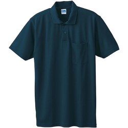 50127-1-S [50127 半袖ポロシャツ（胸ポケット付き） ネイビー S]