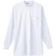 50128-00-3L [50128 長袖ローネックTシャツ（胸ポケット付き） ホワイト 3L]