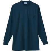 50128-1-L [50128 長袖ローネックTシャツ（胸ポケット付き） ネイビー L]