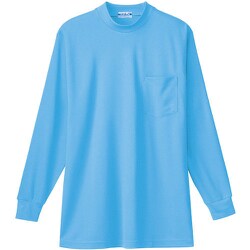 50128-209-3L [50128 長袖ローネックTシャツ（胸ポケット付き） サックス 3L]