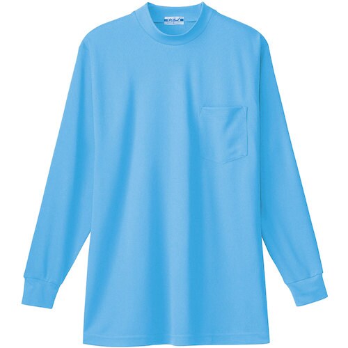 50128-209-4L [50128 長袖ローネックTシャツ（胸ポケット付き） サックス 4L]