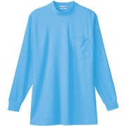 50128-209-4L [50128 長袖ローネックTシャツ（胸ポケット付き） サックス 4L]