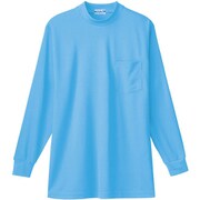 50128-209-M [50128 長袖ローネックTシャツ（胸ポケット付き） サックス M]