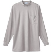 50128-22-L [50128 長袖ローネックTシャツ（胸ポケット付き） シルバーグレー L]