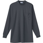 50128-23-M [50128 長袖ローネックTシャツ（胸ポケット付き） チャコールグレー M]