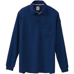 50130-1-LL [50130 長袖ポロシャツ（胸ポケット付き） ネイビー LL]