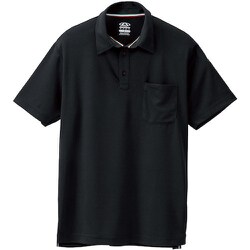 50137-04-6L [50137 半袖ポロシャツ（胸ポケット付き） ブラック 6L]