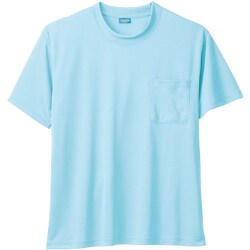 50381-209-6L [50381 半袖Tシャツ（胸ポケット付き） サックス 6L]