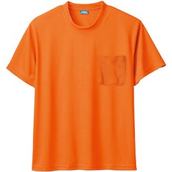50381-74-6L [50381 半袖Tシャツ（胸ポケット付き） オレンジ 6L]