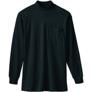 50108-4-M [50108 長袖ハイネックTシャツ（胸ポケット付き） ブラック M]