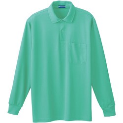 50120-101-4L [50120 長袖ポロシャツ（胸ポケット付き） ミントグリーン 4L]