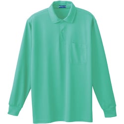 50120-101-L [50120 長袖ポロシャツ（胸ポケット付き） ミントグリーン L]