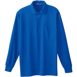 50120-203-L [50120 長袖ポロシャツ（胸ポケット付き） ロイヤルブルー L]