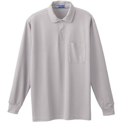 50120-22-4L [50120 長袖ポロシャツ（胸ポケット付き） シルバーグレー 4L]