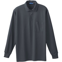 50120-23-L [50120 長袖ポロシャツ（胸ポケット付き） チャコールグレー L]