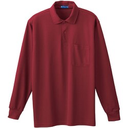 50120-43-4L [50120 長袖ポロシャツ（胸ポケット付き） レッド 4L]