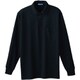 50120-4-L [50120 長袖ポロシャツ（胸ポケット付き） ブラック L]