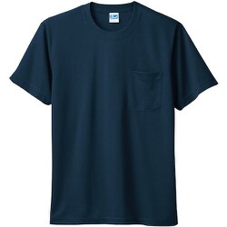50121-1-L [50121 半袖Tシャツ（胸ポケット付き） ネイビー L]