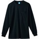 50122-04-M [50122 長袖Tシャツ（胸ポケット付き） ブラック M]