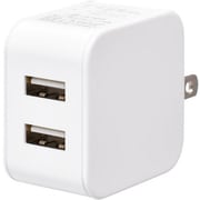 USB AC充電器 12W USB-A×2 スイングプラグ採用 MAV-AUA12W-W