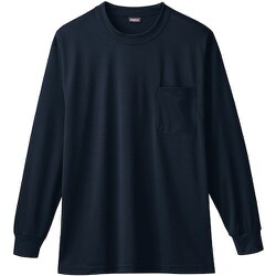50384-04-L [50384 長袖Tシャツ（胸ポケット付き） ブラック L]
